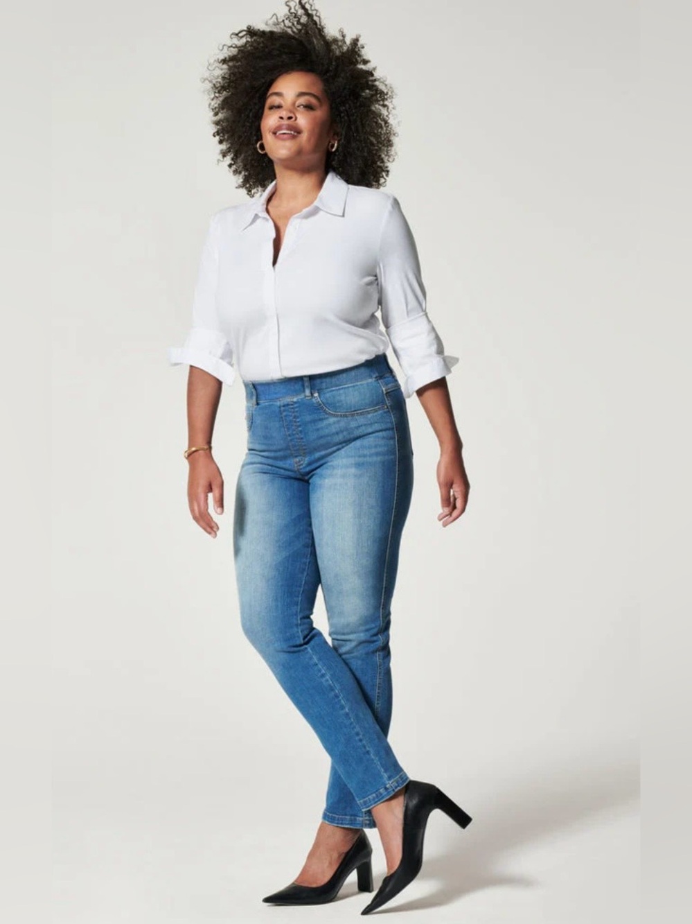 Spanx Straight Leg Jeans-Vintage Indigo 20356R size large